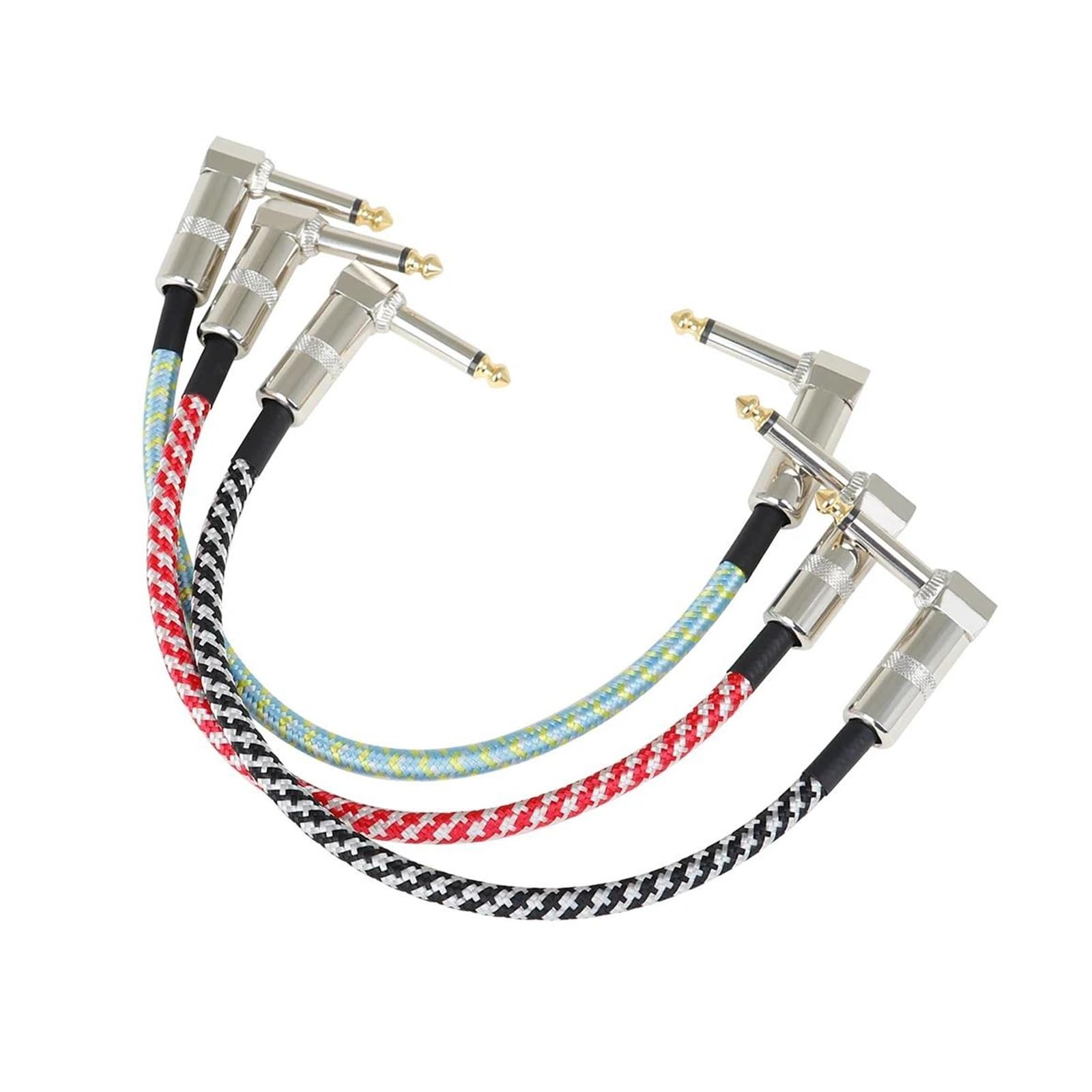 Kabel audio do gitary Wzmacniacz muzyczny do gitary elektrycznej i basu akcesoria do instrumentów strunowych 6 plecionych kabli