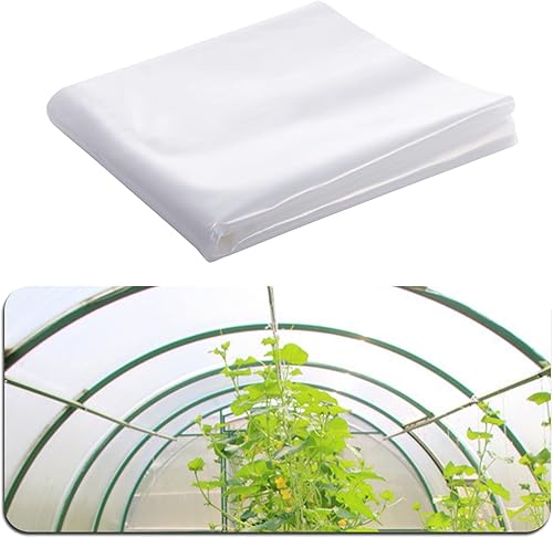 TopSoon Película para invernadero de 15 x 40 pies, plástico para cubrir invernaderos de 6 mil de grosor, plástico transparente para invernadero,
