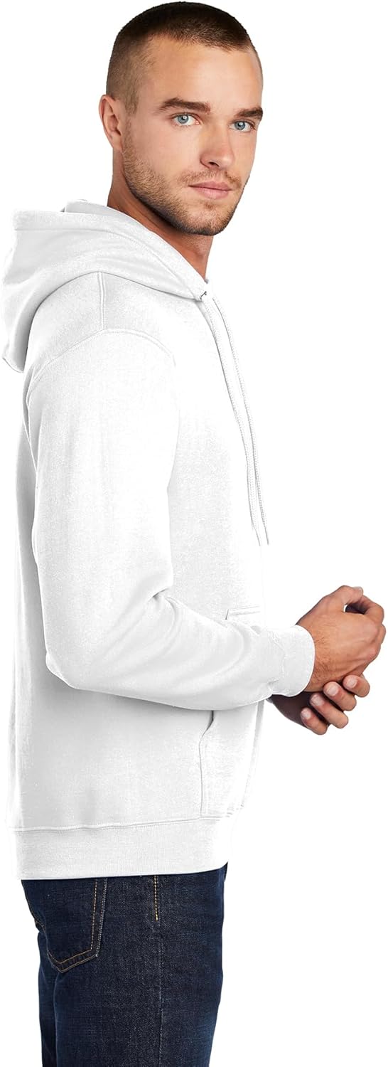 Port & Co TALL Core Fleece Pullover Hooded Sweatshirt-PC78HT-LT-White - Image 2
