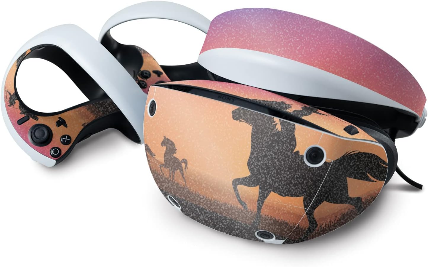 MightySkins Glossy Glitter Skin Compatible with Sony Playstation VR2 - Cowgirl | Protective, Durable High-Gloss Glitter Finish | Easy to Apply & Change Styles | Made in The USA