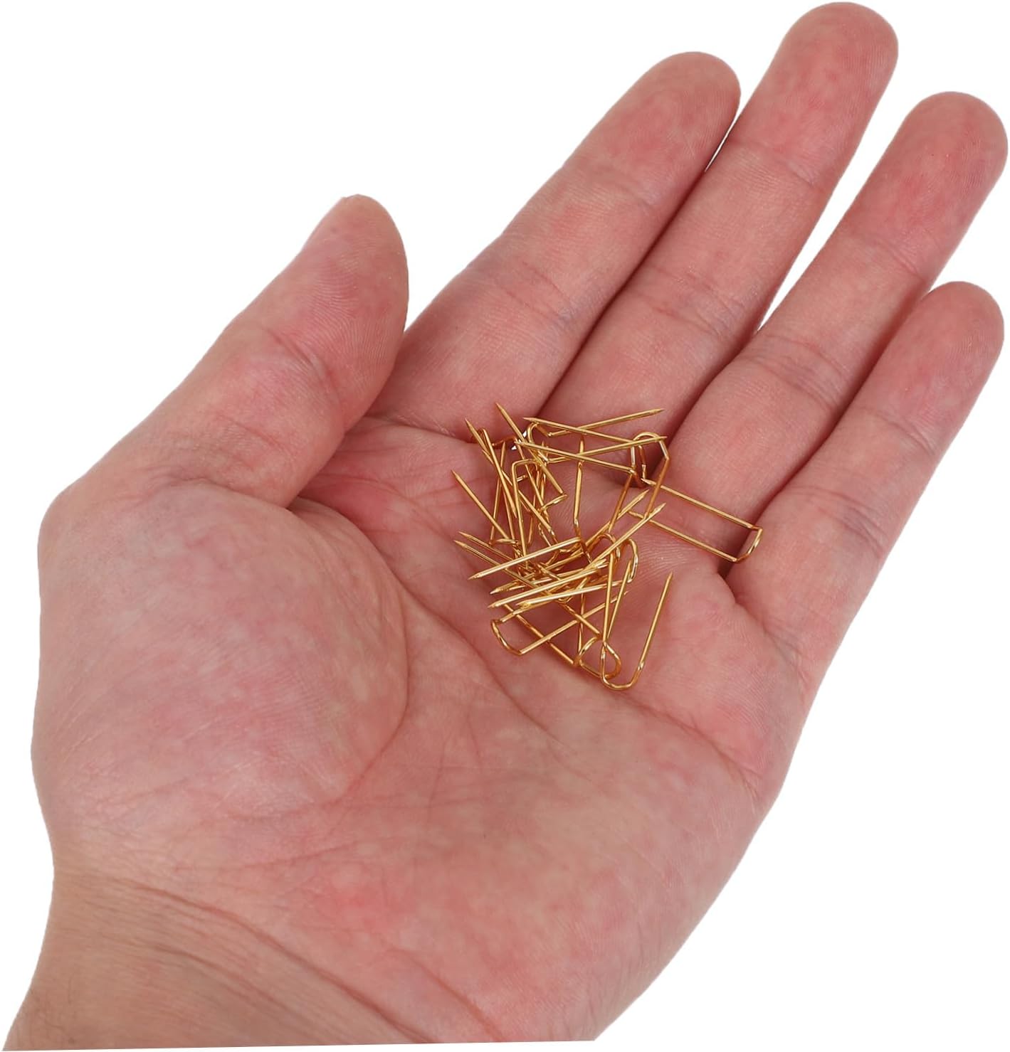 FOMIYES 100pcs Stainless Steel Quilting Fork Pins Gold U-Shaped Fabric Positioning Sewing Pins for Needlecraft and DIY Crafting