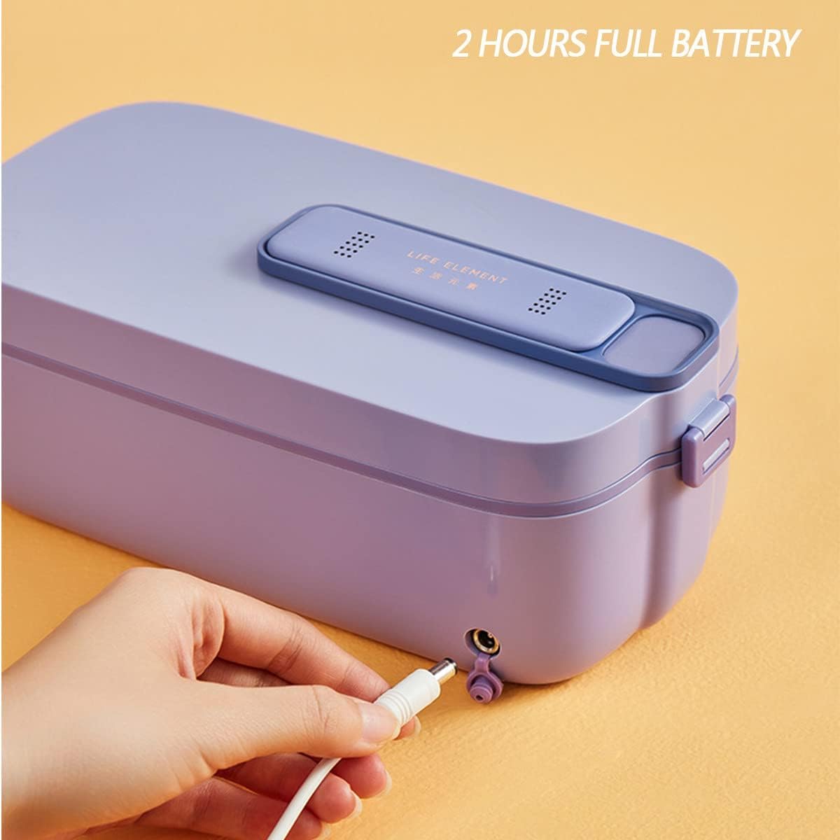 Boîtes Luh Chauffées pour Adultes, Rechargeables sans Eau, Stockage Au Froid Et Fraîcheur 3h, Batterie De Grande Capacité, Chauffe-Aliments Portable en Acier Inoxydable, A