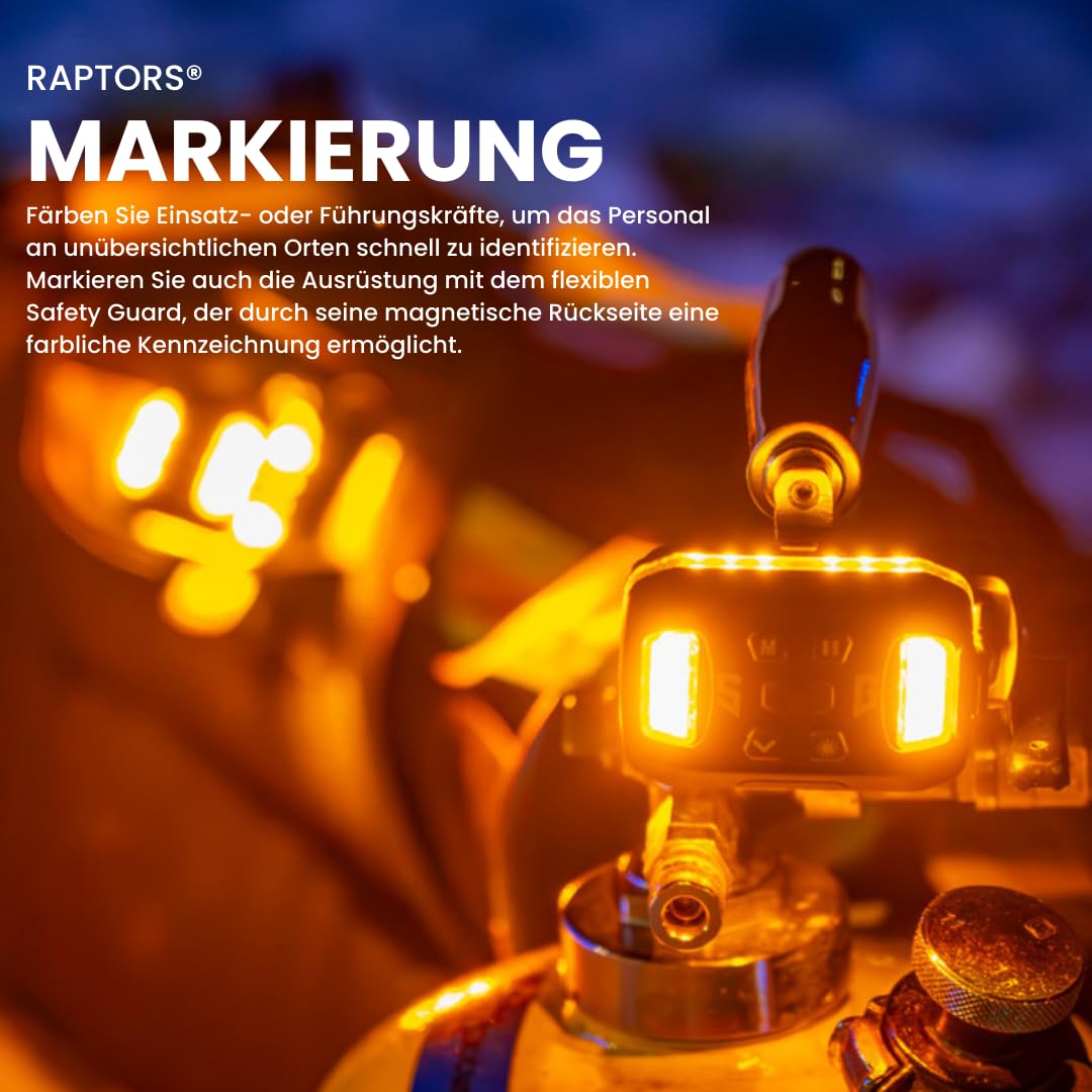 Safety Guard | Kennzeichnung für Einsatzkräfte | Einsatzleitung | LED Ausrüstung | LED Signalleuchte für Körper | Personenschutz | Zubehör für Feuerwehr, Polizei und Rettungsdienst (Blau)