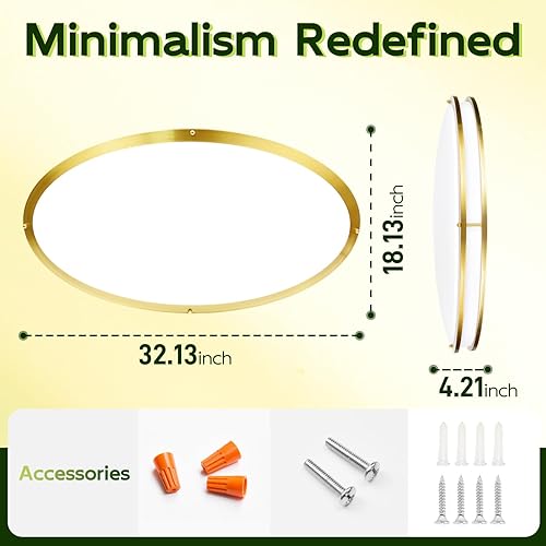 Miniatura 65 de Lámpara de techo LED de 13 pulgadas de montaje empotrado, luces de techo ajustables de 2700K/3000K/3500K/4000K/5000K, iluminación regulable