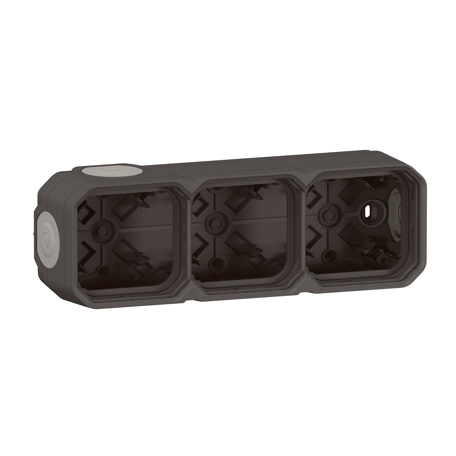 Legrand Plexo Waterproof Housing for Surface-Mounting - 3 Positions - Anthracite