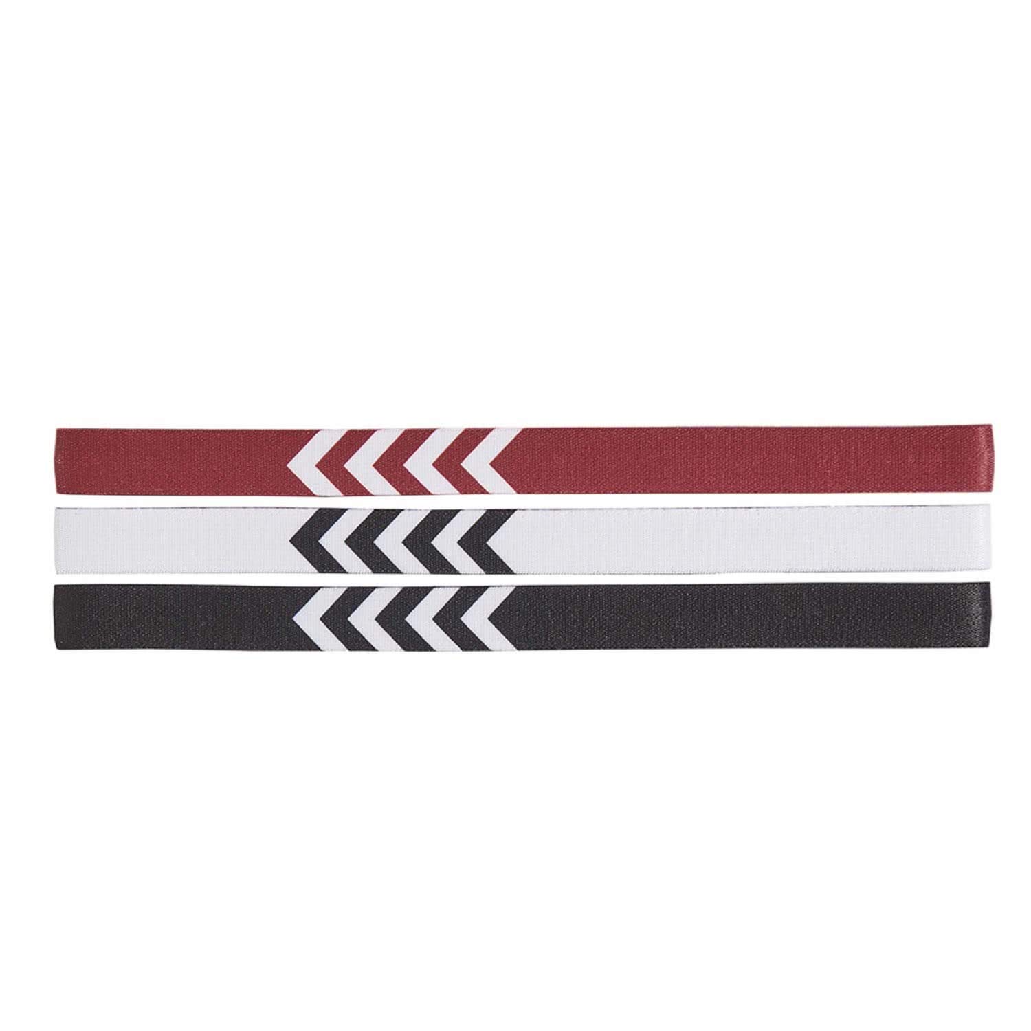 Hummel, 3-Pack Headband 17-18, White-Black-True RED, One Size
