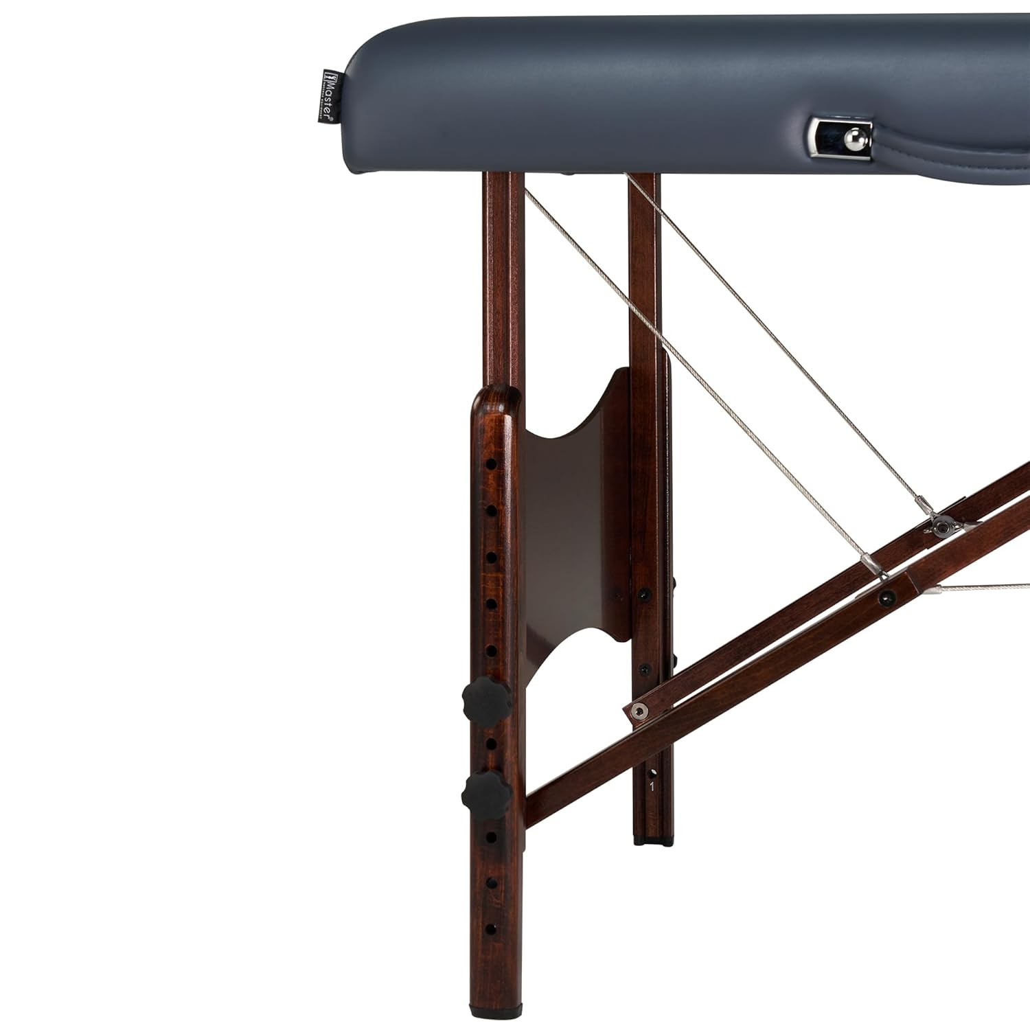 Master Massage Newport Portable Massage Table Package with Denser 2.5" Cushion, Walnut Stained Hardwood, Steel Support Cables, Pillows & Accessories, Royal Blue, 30"