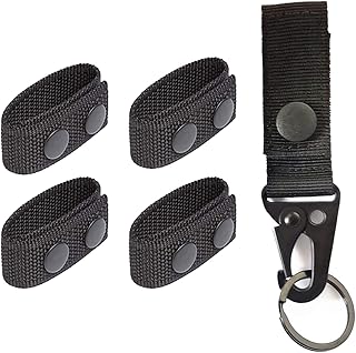 Ltvystore Duty Belt Keepers with Double Snaps Belt Key Holders,2Â¼