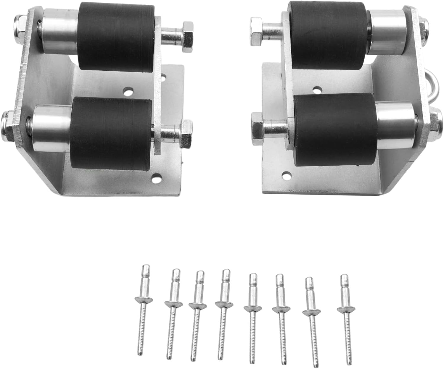 13-04401 Pair Lower Roller Bracket Bundle with Rollers and Hardware Fit for Peterbilt 379 Left Right Sides Replacement for 13-04401M001 13-04401M002 13-03593 13-04413SPL 13-04467