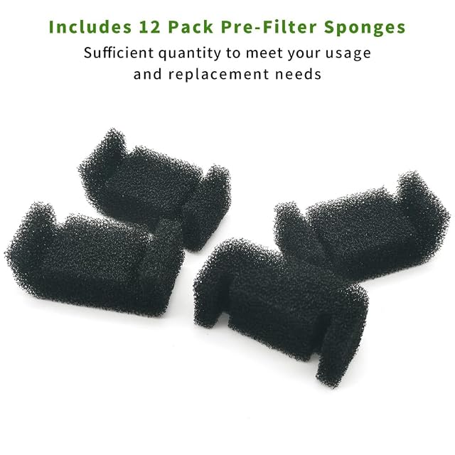 Foto 2 de 7 de Yindhgdr 12 filtros de espuma para fuente de agua para gatos, filtros de fuente de