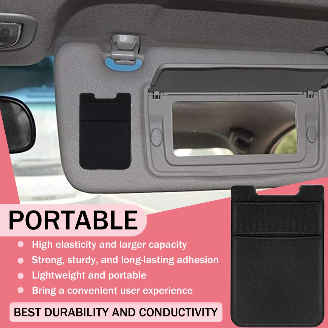 3 Pezzi Porta Carte di Credito per Cellulare, Maniche in Carta Elastica, Titolare Della Carta per Cellulare Adesivo, Tasca Adesiva Per Tessere Carte Badge Taschino Autoadesivo Per Cover