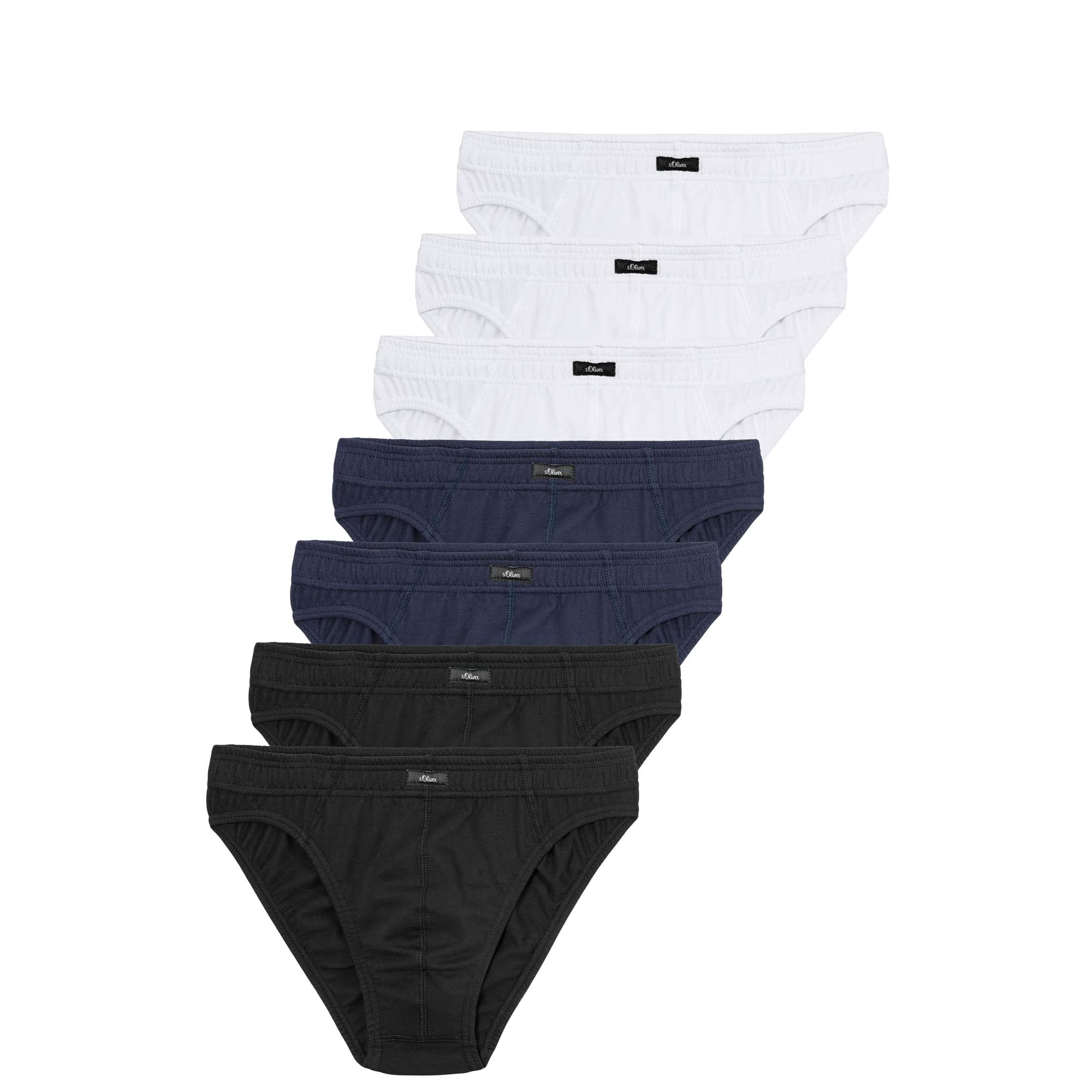 s.Oliver Men's Underwear (Pack of 7), Black/White/Navy, L