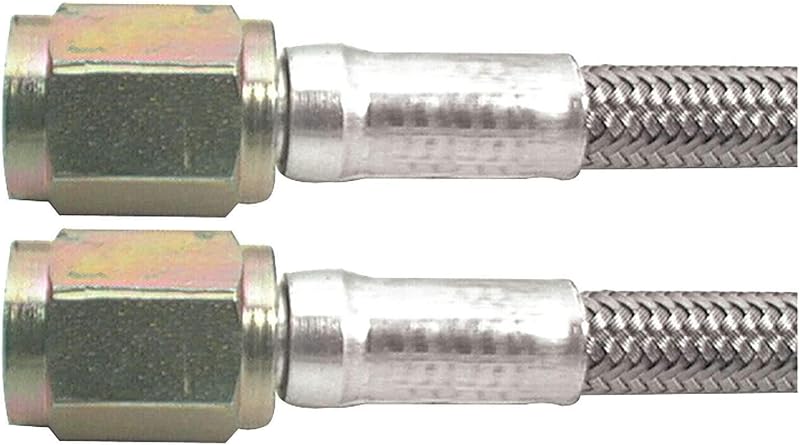 Linha de freio trançada em aço inoxidável Allstar Performance ALL46300-6-5, 3 AN, 15,24 cm – Pacote com 5