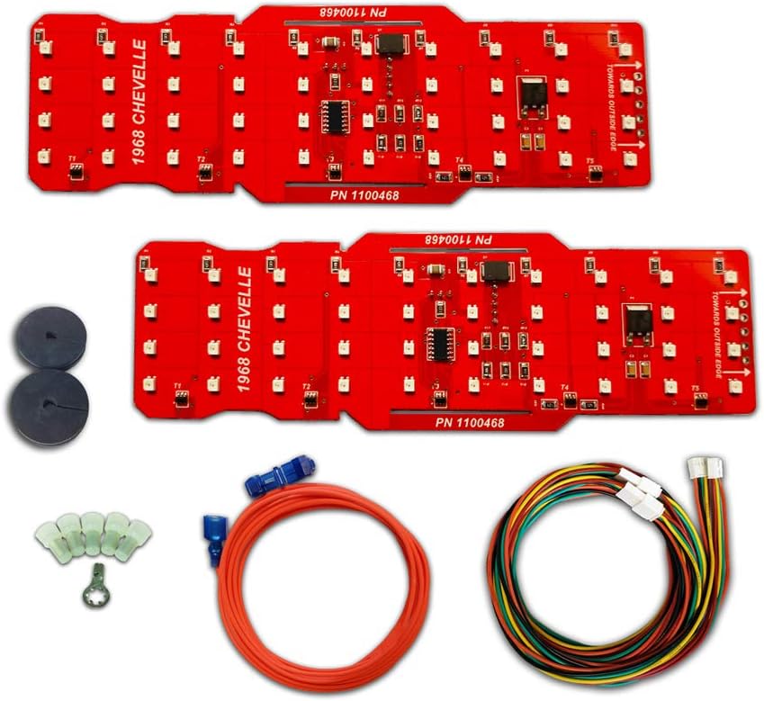 Digi Tails Advanced Sequential LED Tail Lights Kits 1968 Chevelle with 80 High Intensity Red and Amber LEDs Per Panel