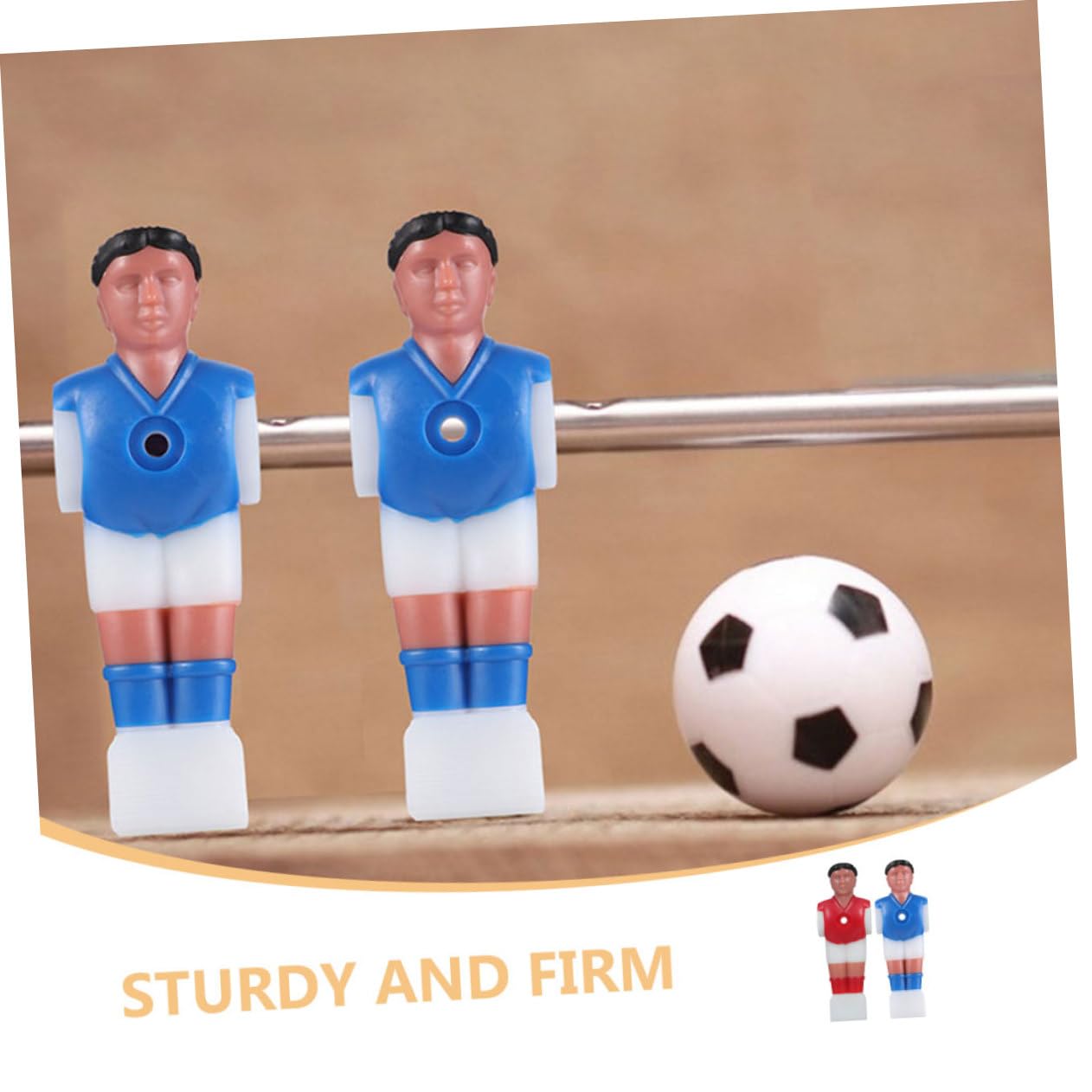 POPETPOP Set 12 Giocatori Calcio Balilla Rosso e Blu in Plastica Resistente, Figure Sostitutive Per Tavolo Da Calcio Balilla, Accessori Per Gioco Indoor e Famiglia