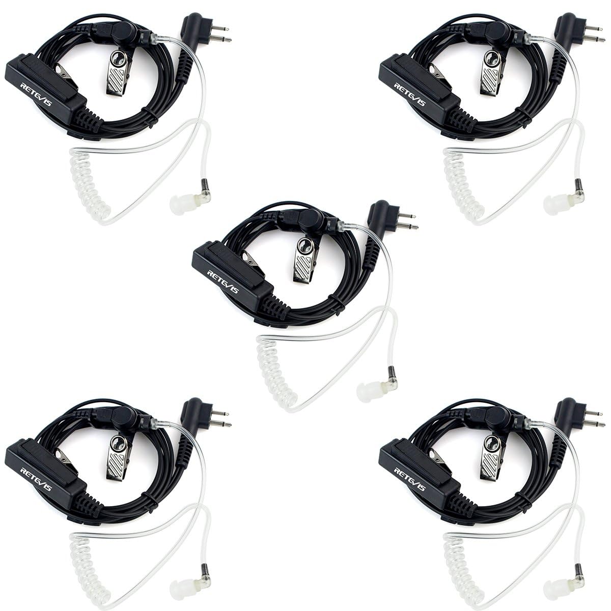 Retevis Covert Tube Walkie Talkie Earpiece with Mic, only Compatible with Motorola R2 CP100D CP185 CP200 CP200D CLS1410 CLS1110 BPR40 BPR40D Walkie