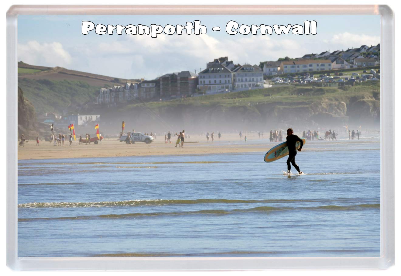 Perranporth - Cornwall - Jumbo Fridge Magnet BBSM604