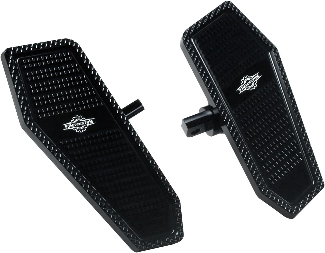 Black 8.5" Long Rider's Mini Floorboard Foot Pedal Pad Fits for Harley Davidson 2017-Before FX Dyna Softail FXDB FXD FXDF FXDWG FXSB FXST FXSTS FXSTSB (Black)