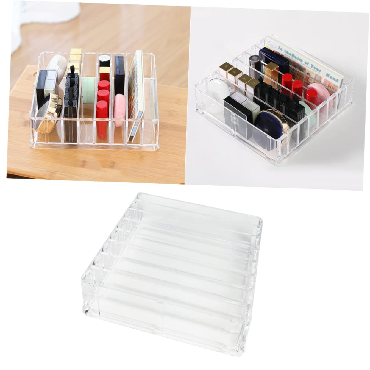 Slots Acrylic Transparent Makeup Storage Box Organizer Per e Cosmetici Design Per e La Camera Per e Ragazze