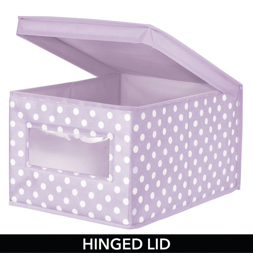 mDesign Set di 6 contenitori in tessuto – Scatola impilabile per riporre vestiti o scarpe – Viola