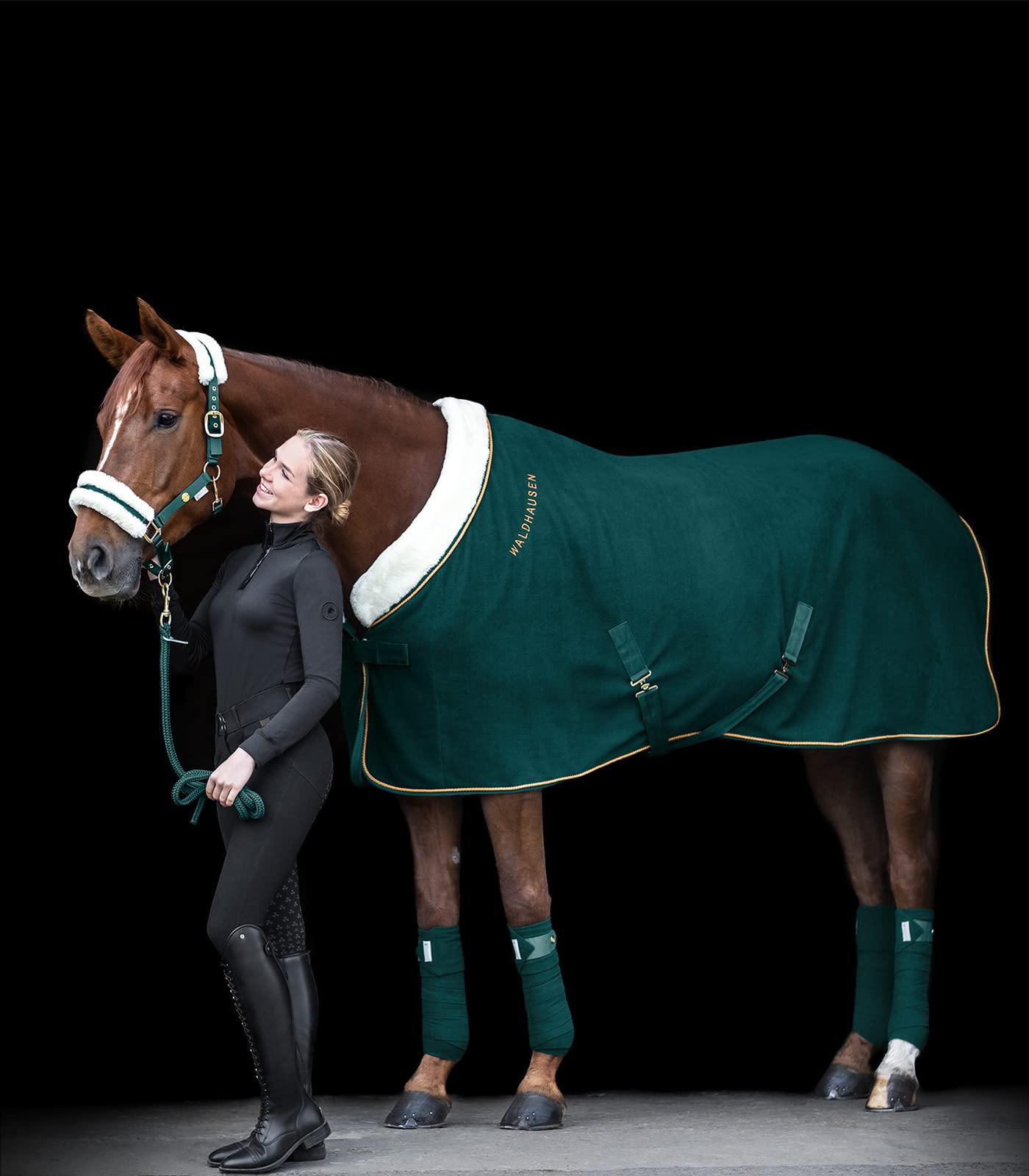Couverture Polaire Pour Cheval 125 Cm | Sous-couverture Douce Promenade Froid - 4