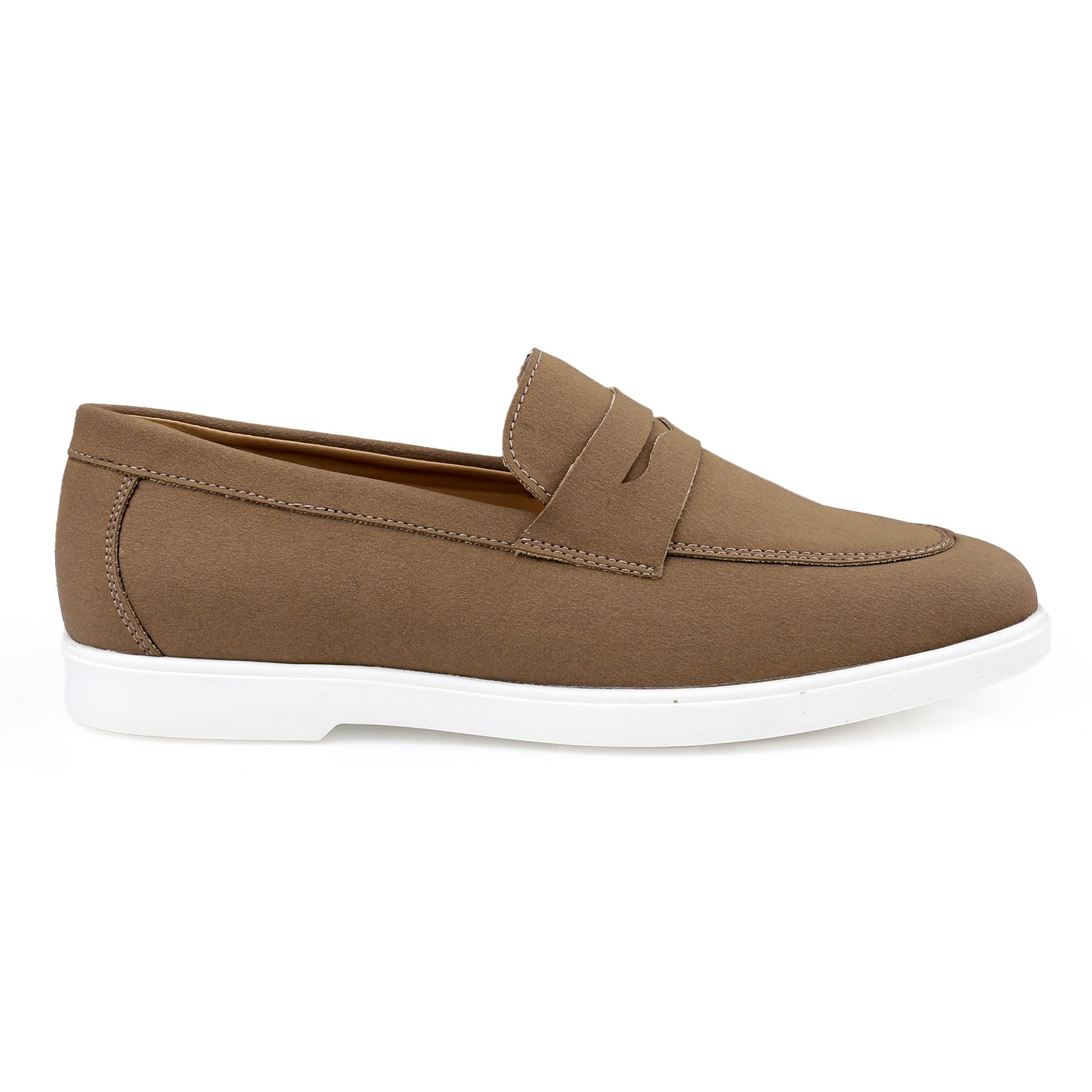 YUVRATO BAXI Mens Suede Material Khaki Casual Loafer, Moccasion and Light Weight Shoes- 8 UK (B0D97XS2CV) Amazon Price History, Amazon Price Tracker