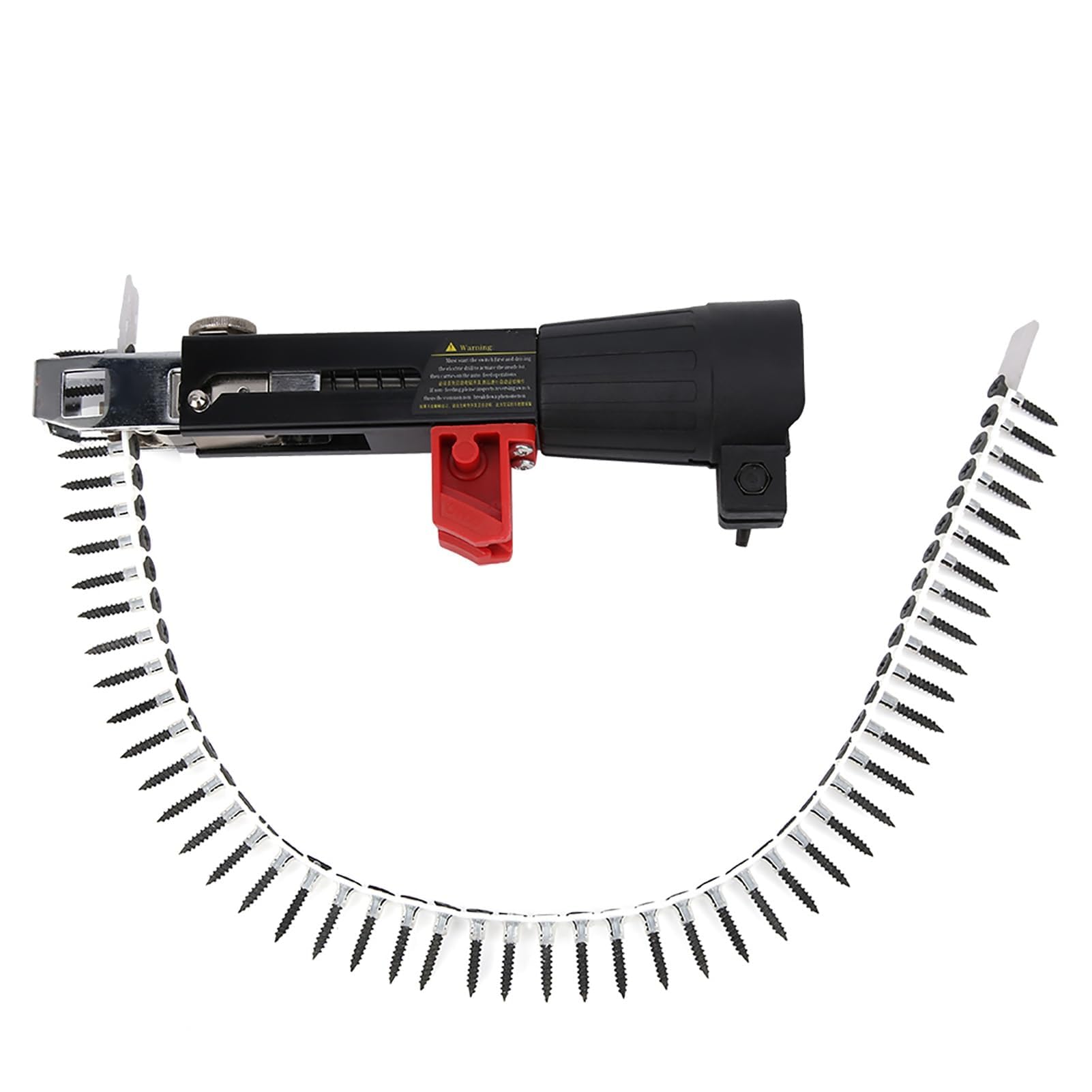 Pistolet à clous à chaîne automatique, outil de travail du bois pour équipement de serrage de vis de forage électrique, alimentation continue et précise des clous, pour panneau de gypse, cloison de sé