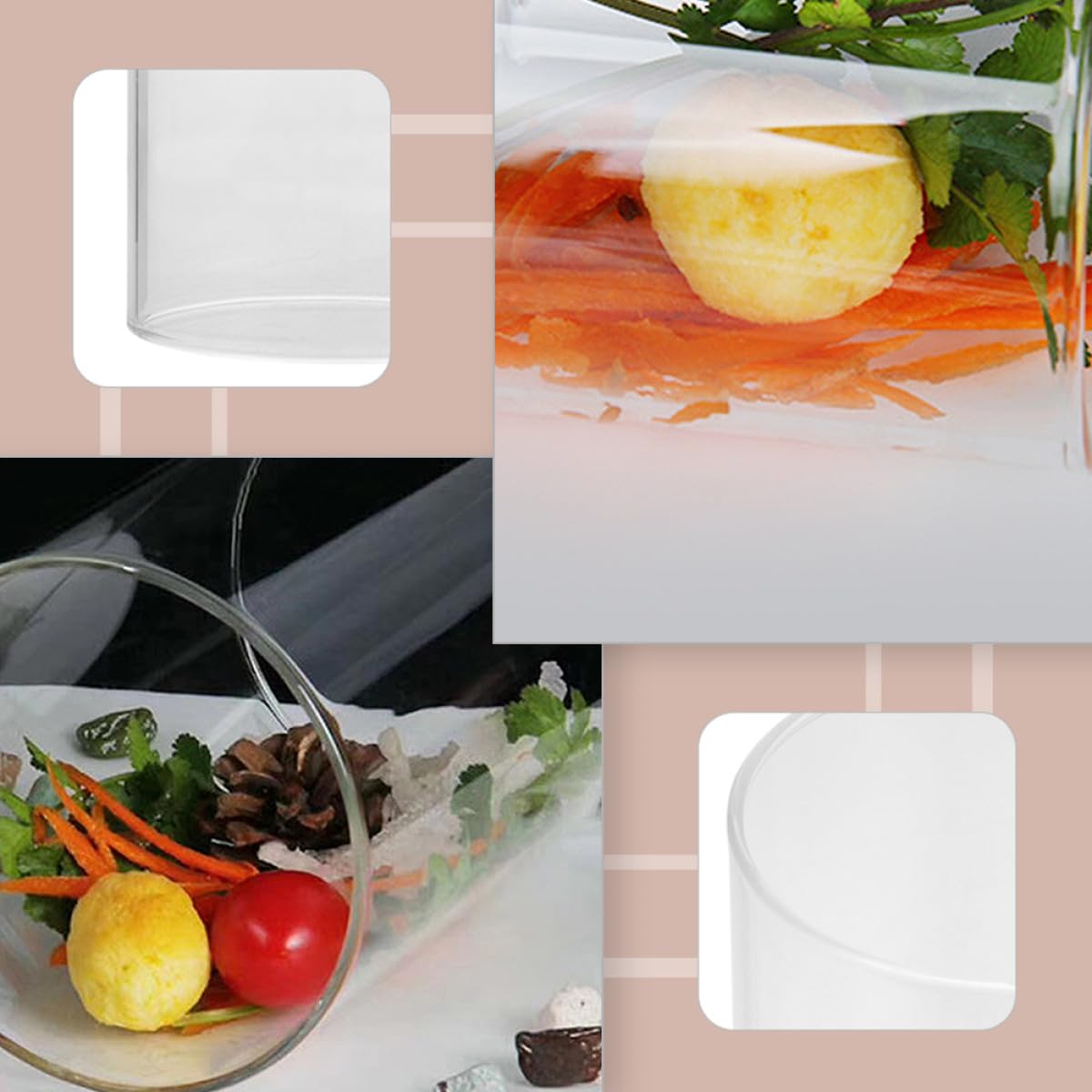 FUOYLOO Glaszylinder Windlicht mit Boden 18x12cm Teelicht Ersatzglas für Hochzeit und Wohnzimmer Transparente Tischdeko für Innen und Außen