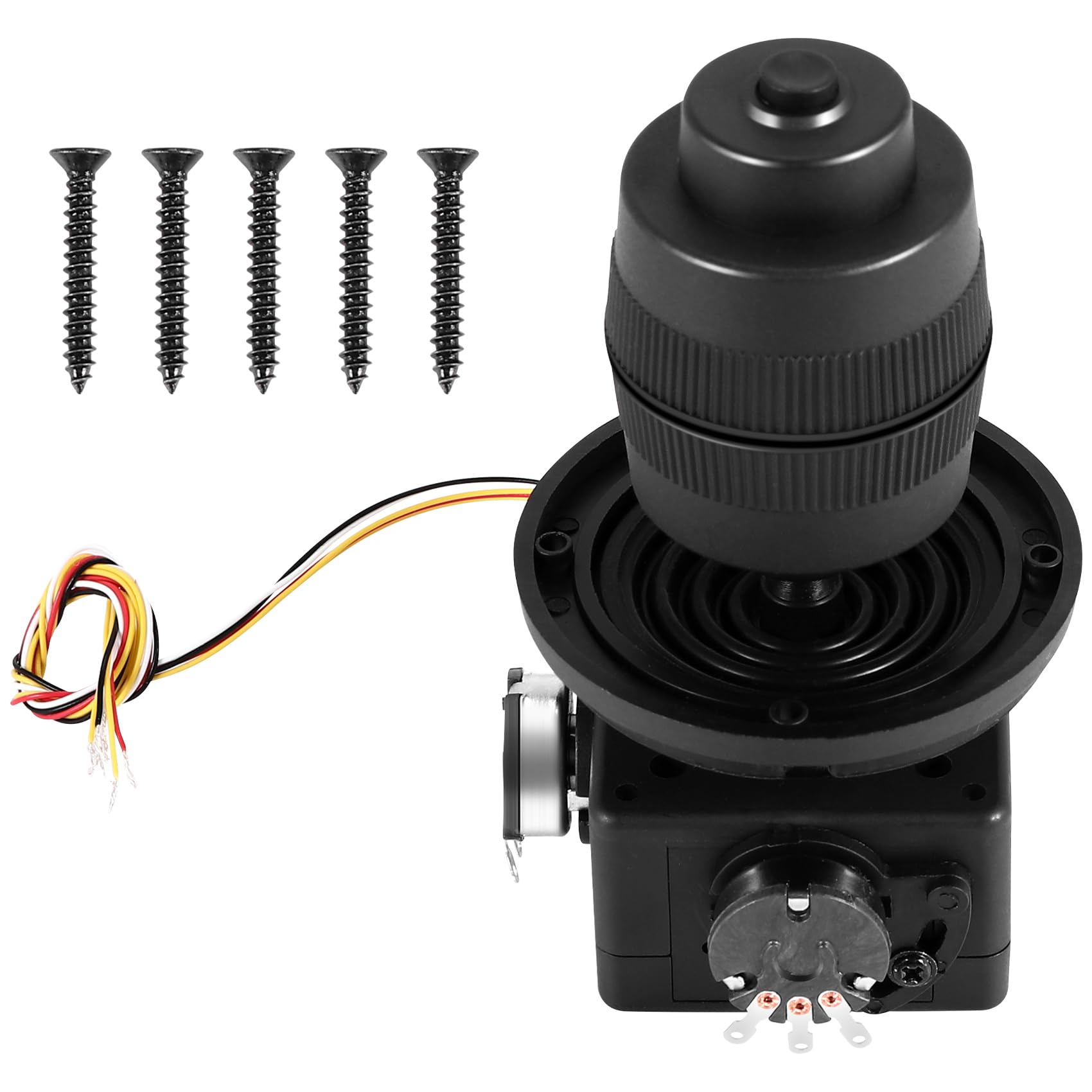 Willoghsa Black 4- Joystick Potentiometer Button Controller For -D400x-R4 10K 4D Sealed Rocker Potentiometer