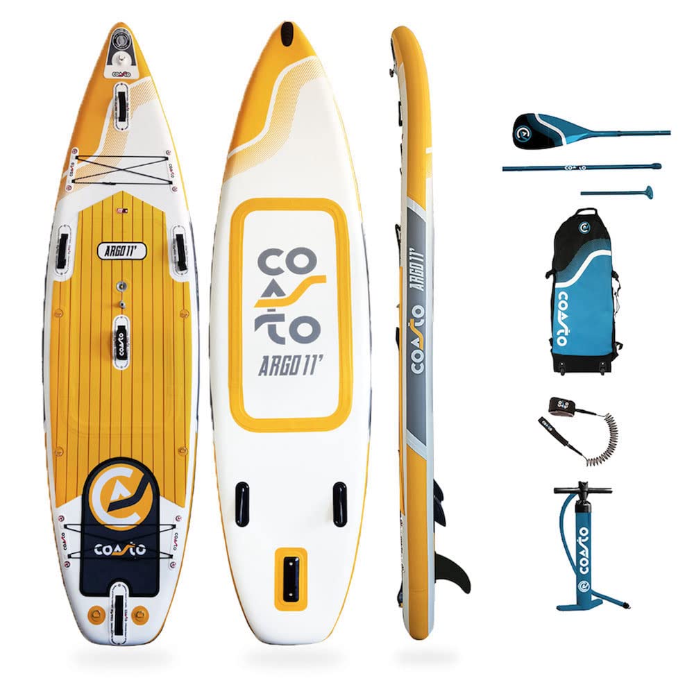 Coasto Argo Double Chambre Tabla Sup, Adultos Unisex, Amarillo, 11'