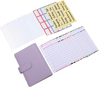 NOLITOY 5 Conjuntos De Envelopes De Dinheiro Manuais Para Dinheiro Capa Transparente Envelopes De Dinheiro Para Orçamento Fichário Com Zíper Separadores De Fichário Imitação De Couro