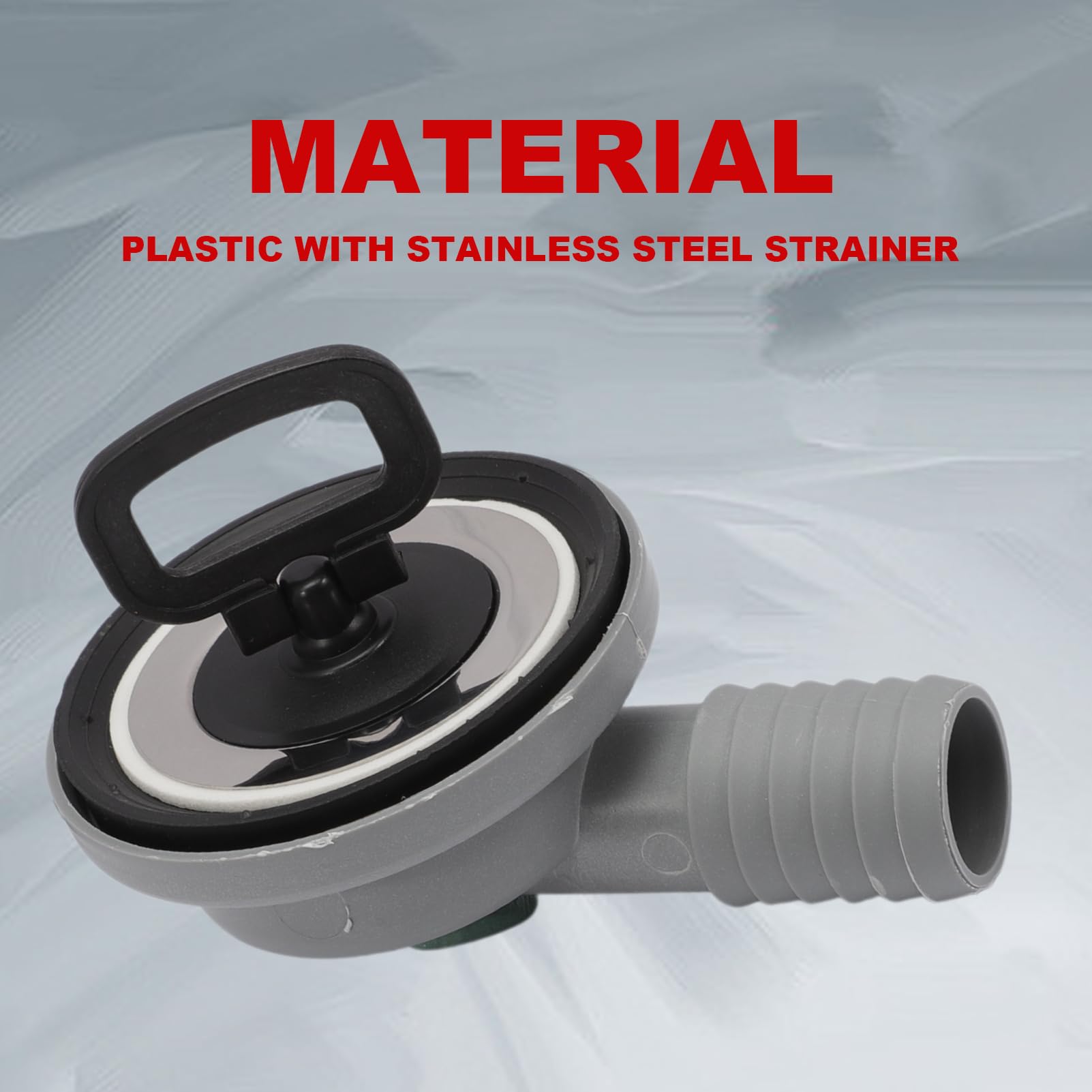 Desagüe lavabo para caravana inoxidable tubo de ducha sifon para autocaravana de 55 mm de diámetro con salida de manguera de 20 – 25 mm de 90°para barco