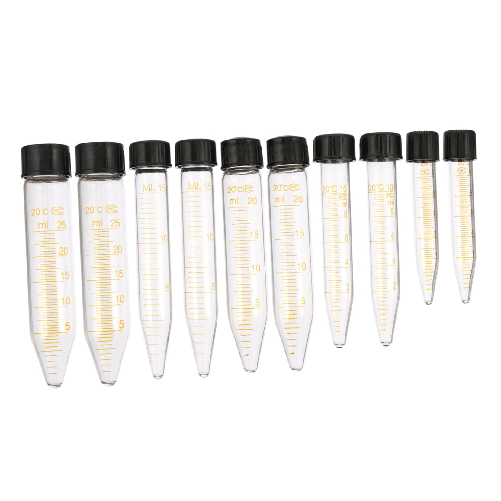 PRETYZOOM 10pcs Lab Experimental Test Tube Plastic