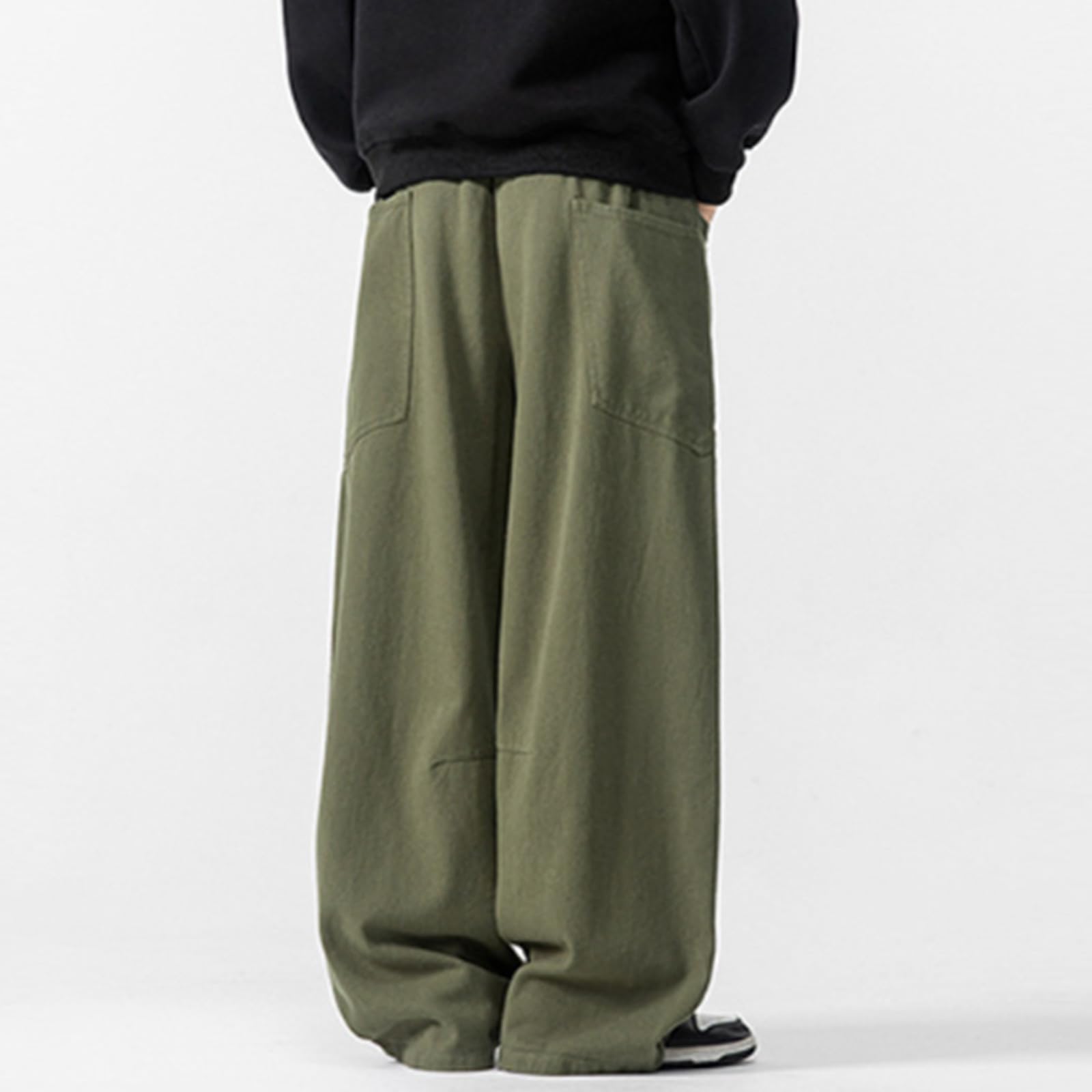 Pantaloni Uomo Casual da Lavoro retrò Giapponesi di Grandi Dimensioni, Nuovi a Gamba Larga, Coppia, Autunnali e Eleganti