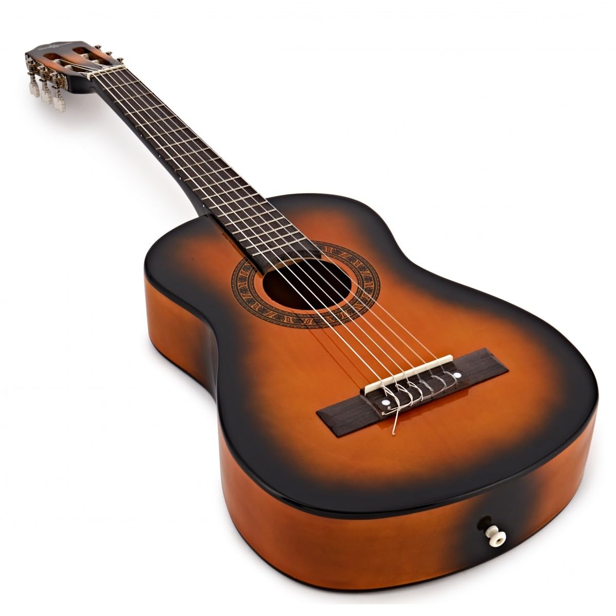 Junior-Konzertgitarre von Gear4music (Größe 1/2), Sunburst – Paket
