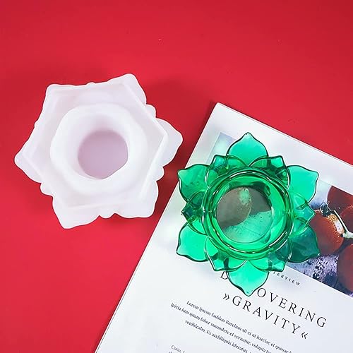 Miniatura 7 de 3 portavelas de silicona, moldes de candelita de loto, moldes de resina para candelabros de resina, moldes de silicona de fundición epoxi para