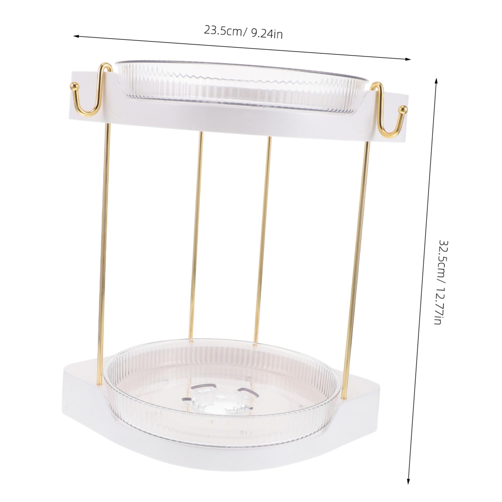 POPETPOP Drehbarer Kosmetik-organizer Aus Staubdicht Stufigem Lagerregal Stehender Make-up-organizer Rotierendes Make-up-regal Für Badezimmer Und Eitelkeit