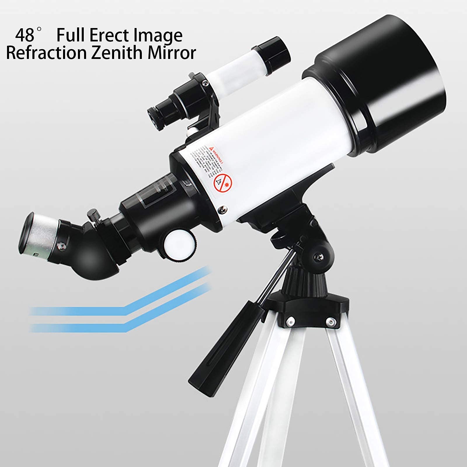 Teleskop für astronomische Anfänger und Kinder, 70-mm-HD-Refraktorteleskop mit verstellbarem Stativ und Telefonhalter, vollbeschichtete Linse