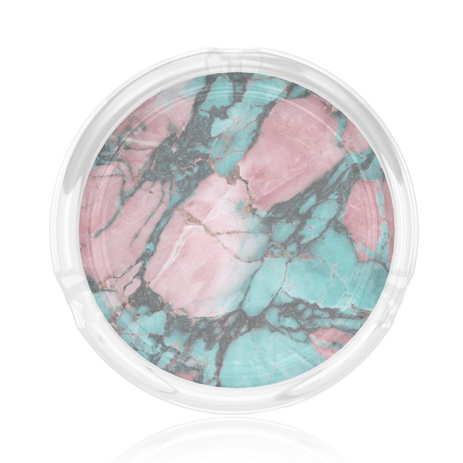 Pink Turquoise Luxury Marble Glass Ashtray For Cigarettes Ash Trays Case For Home Office Decor
