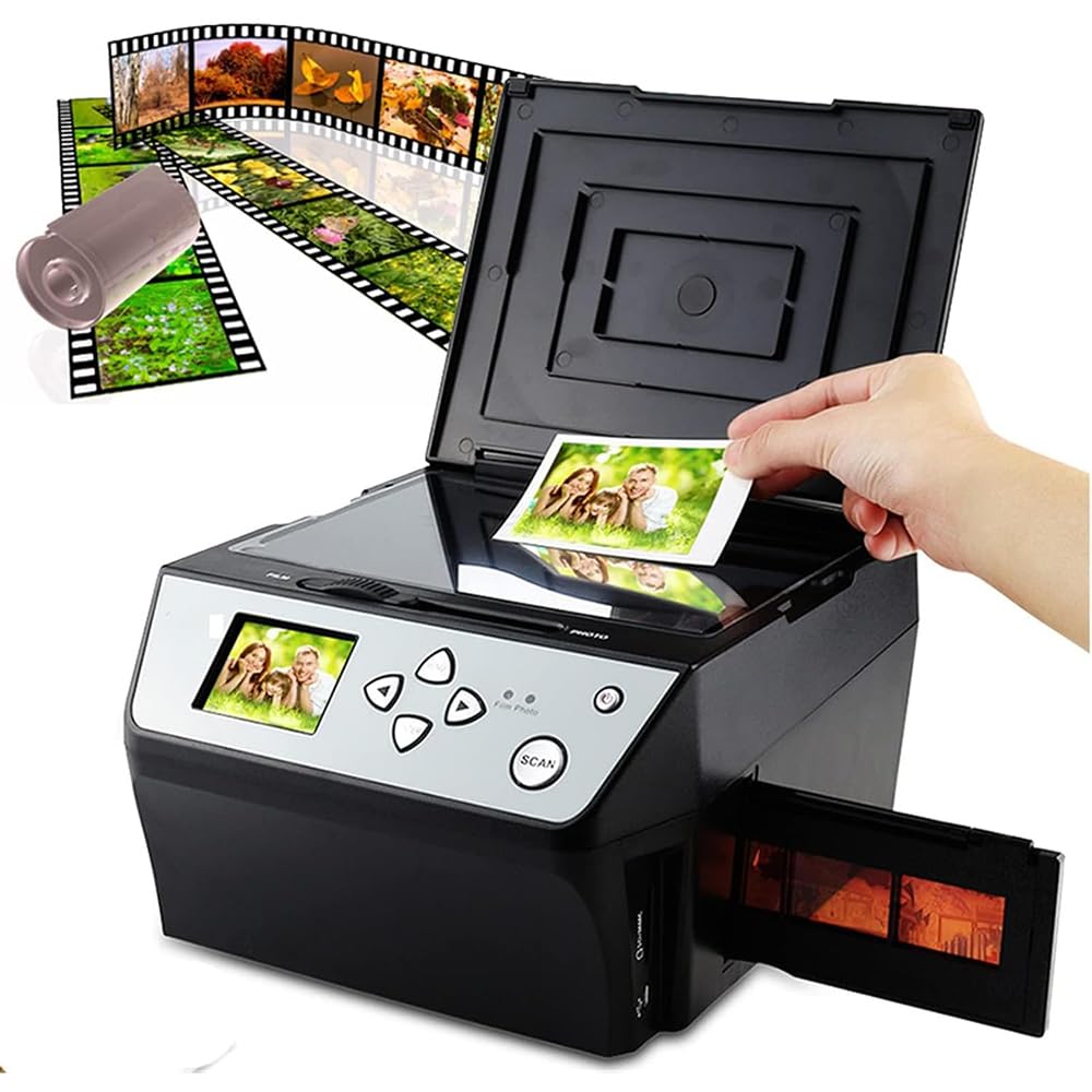 Scanner de diapositives de film LCD : numériseur photo, document et carte de visite JPG