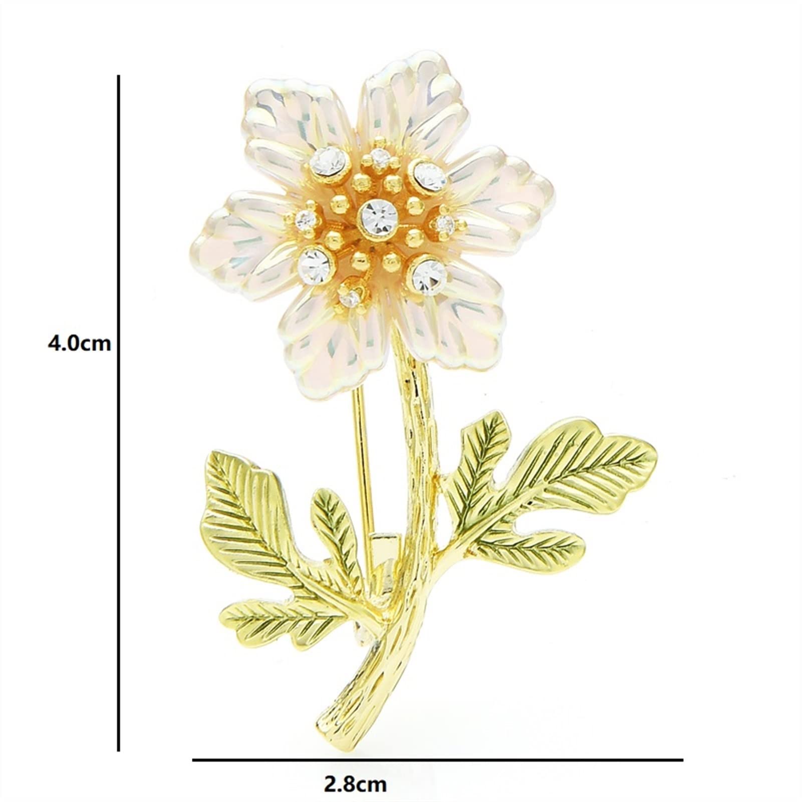 Broschen für Damen, modische Accessoires, Simulation Muschel-Blumen-Brosche, Damen-Emaille-Blatt-Blumen-Party-Brosche, Strickjacke, Jacken-Mantel-Brosche, modische Broschen