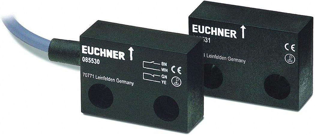 EUCHNER 1NO/1NC Magnetically Actuated Safety Interlock Switch, Bare Wire, 16.4 ft. Cable Length
