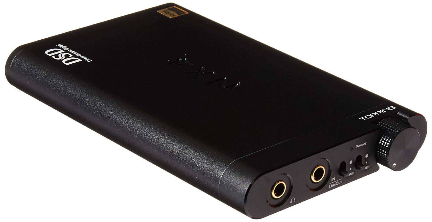 AIMPIRE Topping NX4 DSD Portable Audio Amplifier Headphone Earphone, HiFi Digital Stereo Audio AMP for iPhone, Ultra Slim with USB DAC Port, Gain Mega Bass Set, 100% Compatible with iOS (Black)