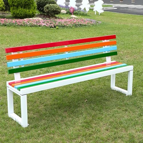 Banc de jardin en métal blanc pour embellir votre porche ou parc ombragé
