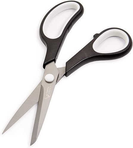 Miniatura 4 de Blue Summit Supplies Tijeras multiusos de titanio, antiadherentes afiladas de 8 pulgadas, agarre cómodo, hogar, oficina, uso artesanal, negro,