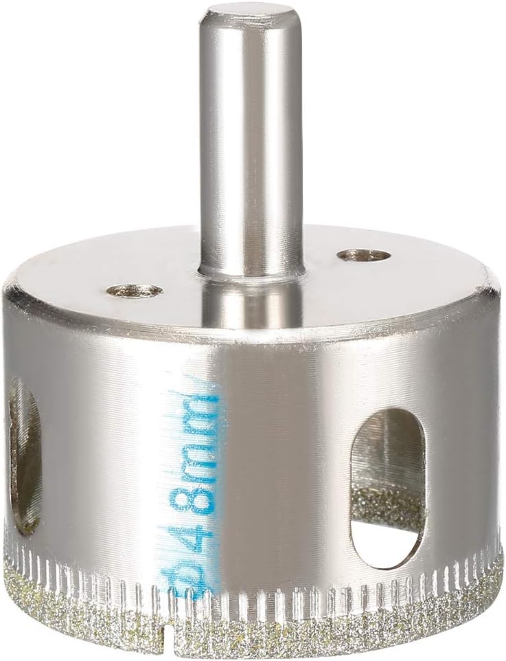 uxcell 48mm Diamond Coated Glass Hole Saw Drill Bits for