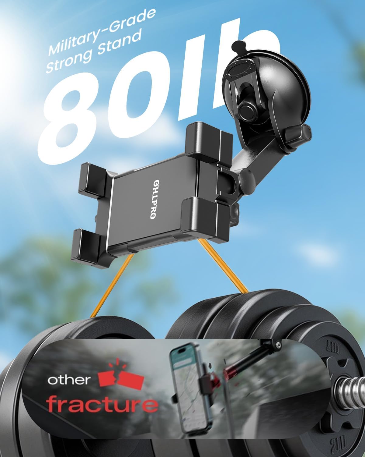 OHLPRO Tablet Holder for Car Dashboard & Windshield, Long Arm Suction Cup Tablet Mount Fits 5-17" iPad Pro/Air/Mini, Stable iPad Car Mount for Truck/SUV/Semi, Ideal Tech Gift for Drivers & Traveler - Image 8