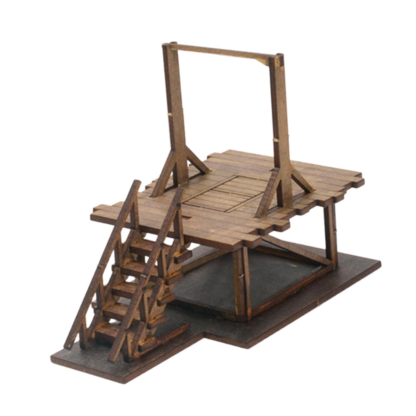 1/72 Gallows Building Model Kit Wood Paintable Sand Table Architecture Model