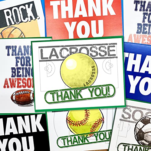 image for Play Strong Girls Lacrosse Thank You Note Cards 12-Pack (4.25