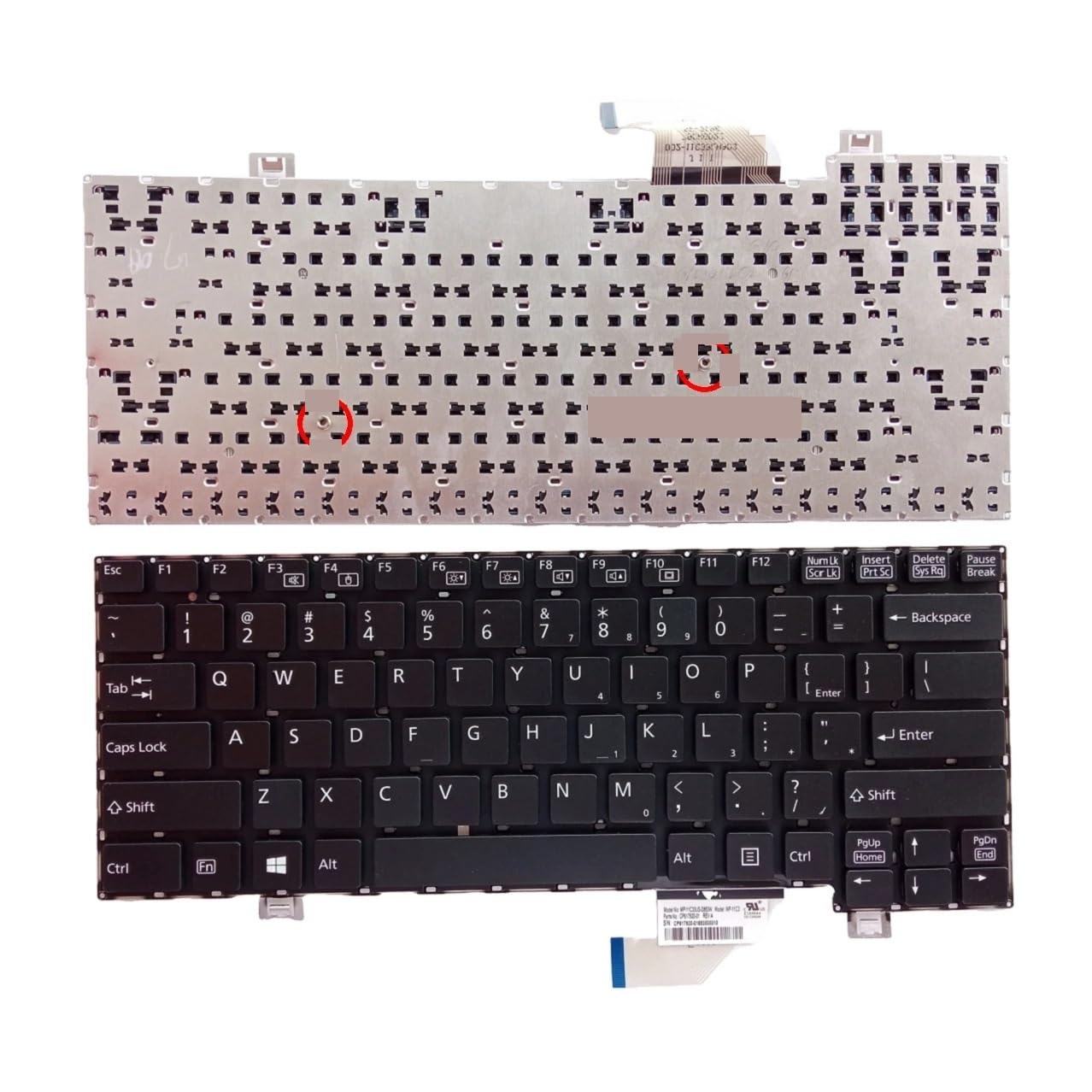 Fujitsu US Język Klawiatura dla Lifebook SH572 SH771 SH772 Notebook PC 2-śruby części do laptopa